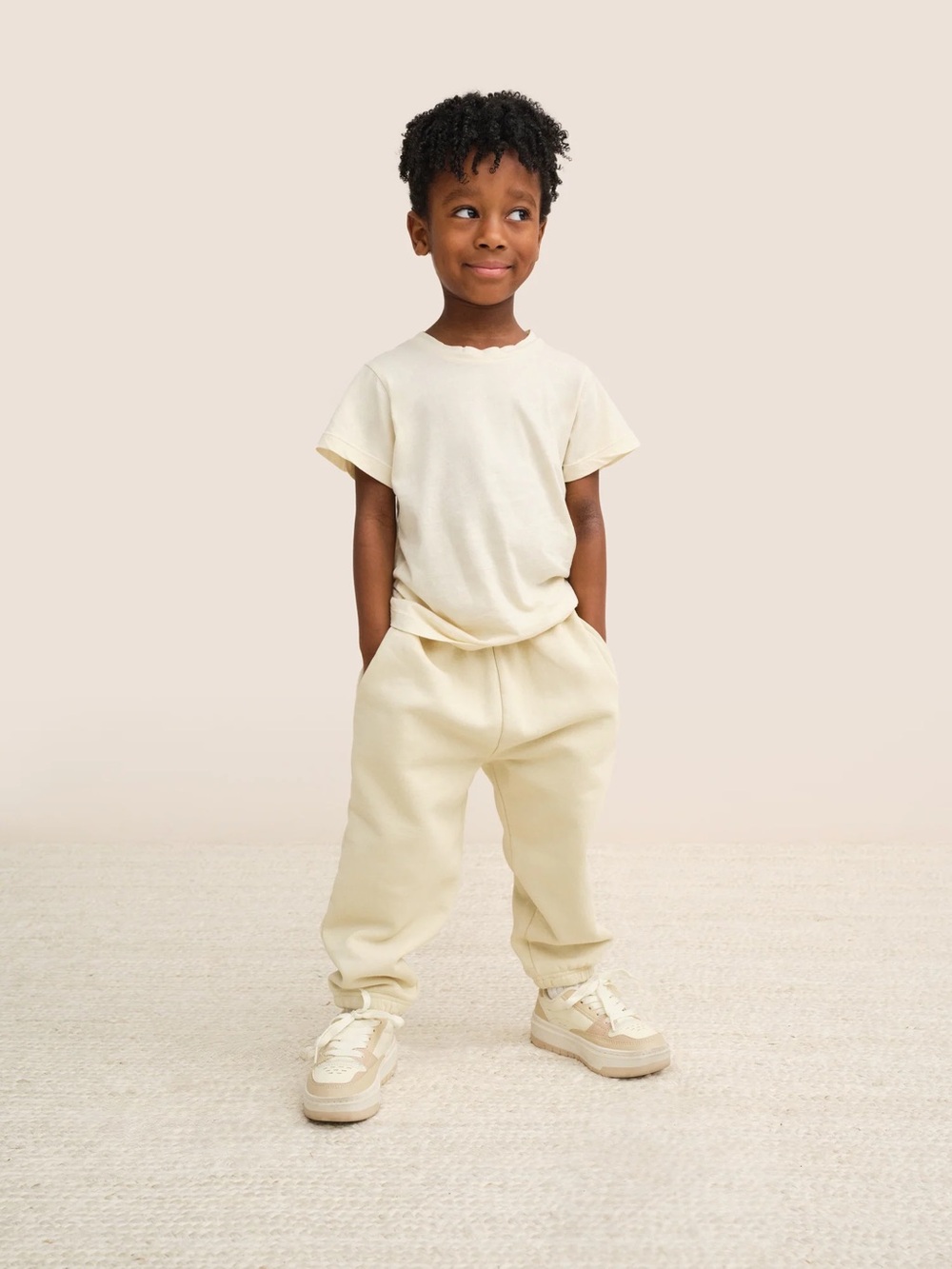 MATE THE LABEL MINI ORGANIC COTTON CLASSIC TEE BONE 12/18MOS